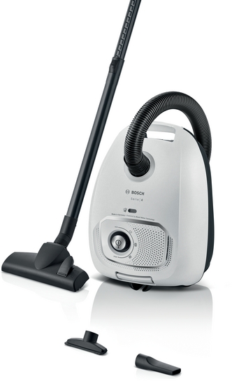 Bosch  Dammsugare med påse Vit BGB41WH1 Serie 4