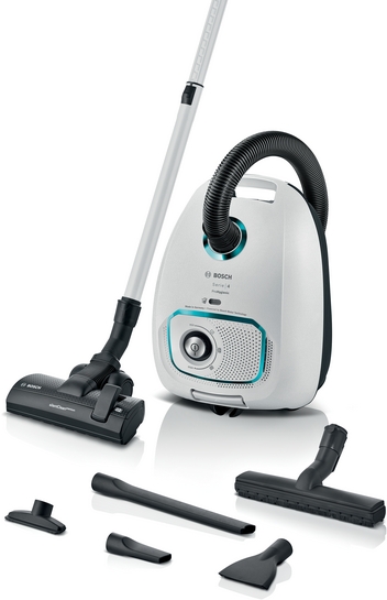 Bosch Serie 4 Dammsugare med påse ProHygienic Vit