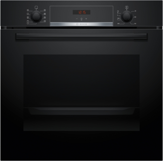 BOSCH Serie 4 Einbau-Backofen 60 x 60 cm Schwarz HBA514BB3