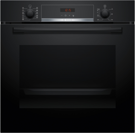 BOSCH Serie 4 Einbau-Backofen 60 x 60 cm Schwarz HBA574BB3