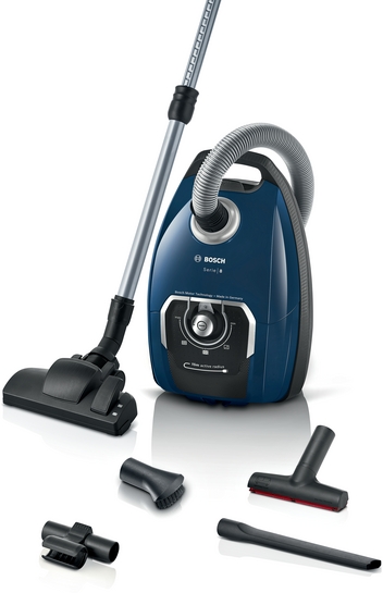 BGL8XPER Bodenstaubsauger blau, mit Beutel, 15 m Reichweite
