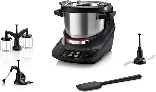 Bosch Produktbild: Bosch Küchenmaschine mit Kochfunktion, Cookit Basic Set Schwarz
