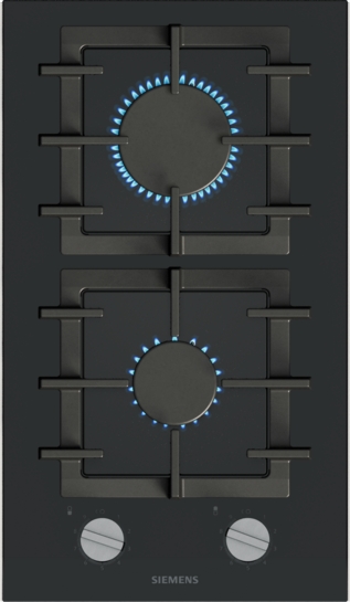Siemens iQ700 Dominohäll, gas 30 cm Glaskeramik, Svart ER3A6BI40