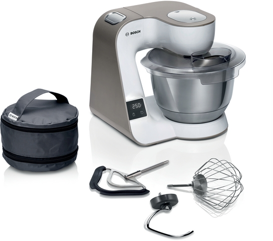 Bosch Produktbild: Bosch Serie 4 Küchenmaschine mit Waage MUM 5 1000 W Weiß, Champagner