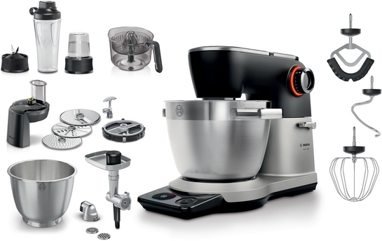 Bosch Produktbild: Bosch Serie 8 Küchenmaschine mit Waage 1800 W Silber, Schwarz