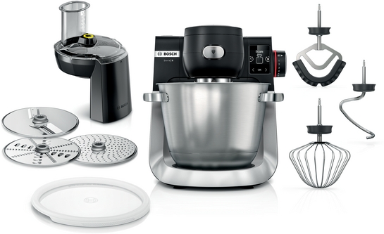 Bosch Produktbild: Bosch Serie 6 Küchenmaschine mit Waage 1600 W Schwarz, Edelstahl gebürstet