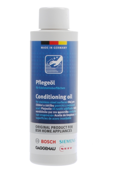 BOSCH Pflegeöl für Edelstahloberflächen Inhalt: 100 ml Flasche; lebensmittelunbedenklich 00311945 BOSCH Pflegeöl für Edelstahloberflächen Inhalt: 100 ml Flasche; lebensmittelunbedenklich 00311945