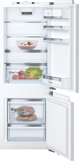 Bosch Produktbild: Bosch Serie 6 Einbau-Kühl-Gefrier-Kombination mit Gefrierbereich unten 157.8 x 55.8 cm Flachscharnier mit Softeinzug