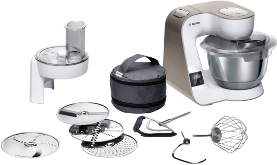 Bosch  Köksmaskin med våg MUM 5 1000 W Vit, Champagne MUM5XW10 Serie 4