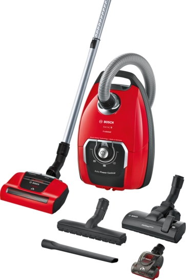 BOSCH Serie 8 Staubsauger mit Beutel ProAnimal Rot BGB8PET1