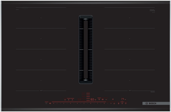 BOSCH Serie 8 Kochfeld mit Dunstabzug (Induktion) 80 cm Mit Rahmen (Comfort Profil) aufliegend PXX875D67E
