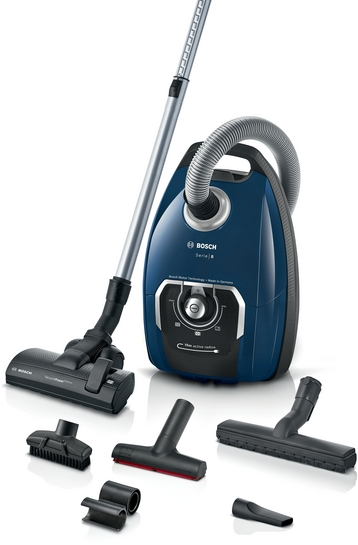 BOSCH Serie 8 Staubsauger mit Beutel Blau BGB75X494