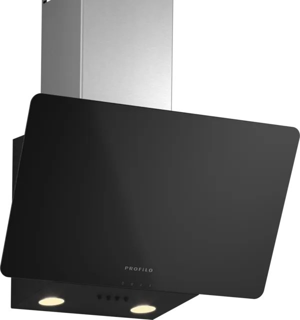 Duvar Tipi Davlumbaz 60 cm Siyah Cam, Siyah görsel 1