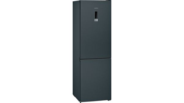 iQ300 Free-standing fridge-freezer with freezer at bottom 186 x 60 cm Black stainless steel KG36NXXDC KG36NXXDC-1