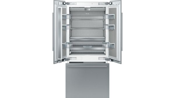 Réfrigérateur combiné intégrable à portes françaises avec congélateur en bas 36'' Masterpiece® Inox T36BT915NS T36BT915NS-1