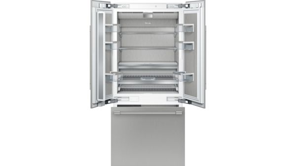 Réfrigérateur combiné intégrable à portes françaises avec congélateur en bas 36'' Professional Inox T36BT925NS T36BT925NS-1