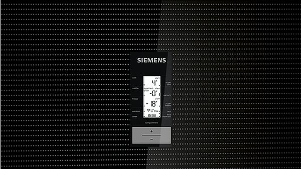 iQ700 Réfrigérateur-congélateur pose libre avec compartiment congélation en bas 193 x 70 cm Noir KG56FSB40 KG56FSB40-4