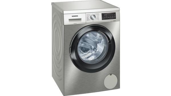 iQ500 washing machine, frontloader fullsize 9 kg 1200 rpm, Silver-inox / stainless steel WU12UT7XES WU12UT7XES-1