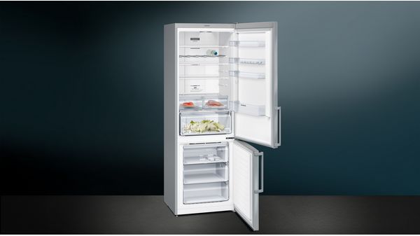 iQ300 Réfrigérateur combiné pose-libre 203 x 70 cm Acier brossé anti-traces KG49NXIEP KG49NXIEP-3