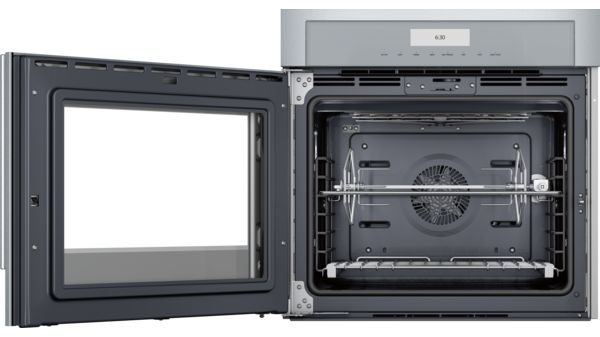 Masterpiece® Single Wall Oven 30'' Door hinge: Left, Stainless Steel MED301LWS MED301LWS-3