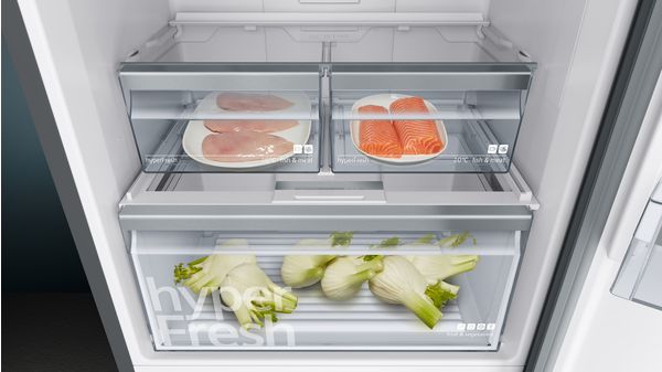 iQ300 Freistehende Kühl-Gefrier-Kombination mit Gefrierbereich unten 203 x 60 cm BlackSteel KG39NEXEA KG39NEXEA-4