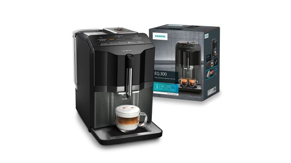 Helautomatisk kaffemaskin EQ.300 , Pianosvart TI355209RW TI355209RW-5