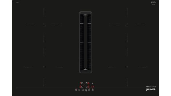 Induction hob with integrated ventilation system 80 cm surface mount without frame JV28DT16 JV28DT16-1