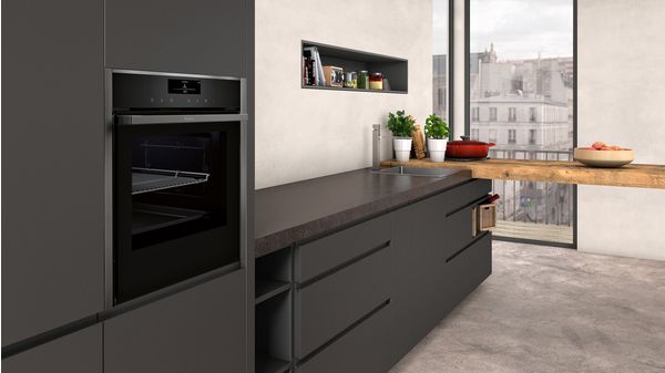 N 90 Built-in oven with additional steam function 60 x 60 cm Graphite-Grey B58VT68G0 B58VT68G0-4