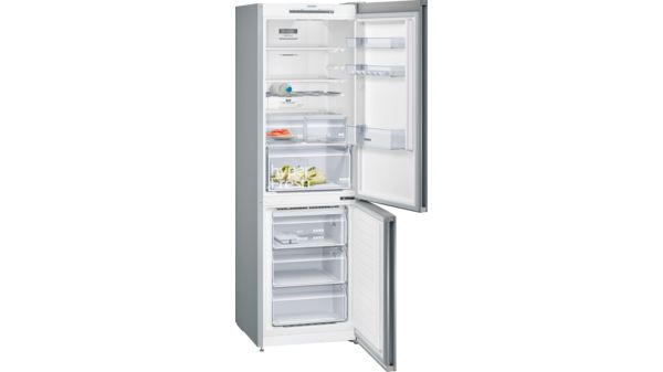 iQ300 free-standing fridge-freezer with freezer at bottom 186 x 60 cm Brushed steel anti-fingerprint KG36NVI37K KG36NVI37K-4