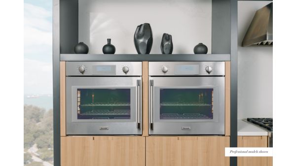 Masterpiece® Single Wall Oven 30'' Door hinge: Left, Stainless Steel MED301LWS MED301LWS-4
