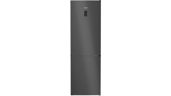 iQ300 free-standing fridge-freezer with freezer at bottom 186 x 60 cm antiFingerprint door (Intelligent black - Steel surface) KG36NXXDF KG36NXXDF-1