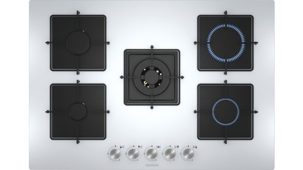 iQ300 Gazlı Ocak 75 cm Sert cam, Beyaz EN7B2QO12O EN7B2QO12O-1