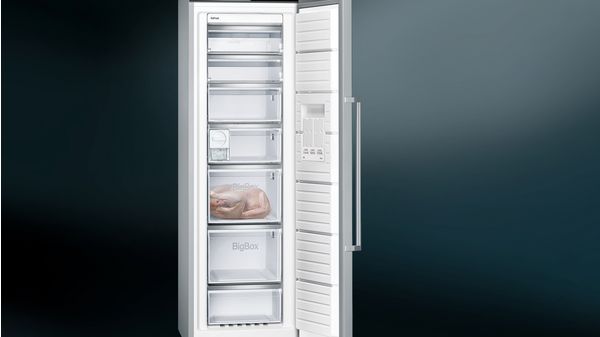 iQ500 free-standing freezer 186 x 60 cm Brushed steel anti-fingerprint GS36NAIFV GS36NAIFV-5