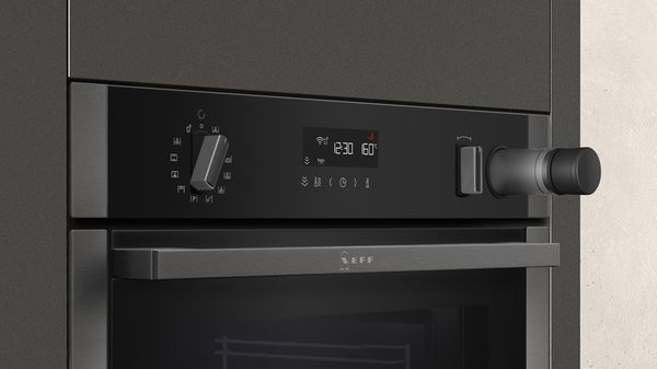 N 50 Built-in oven with added steam function 60 x 60 cm Graphite-Grey B3AVH4HG0B B3AVH4HG0B-2
