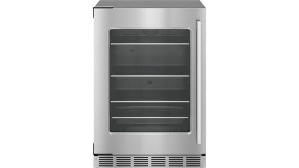Freedom® Under Counter Refrigerator with Glass Door  24'' Masterpiece® Stainless Steel, Left Hinge T24UR915LS T24UR915LS-1