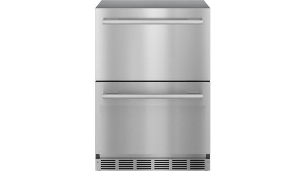 Whirlpool 24 Undercounter Double-Drawer Refrigerator Freezer in Black and  Stainless Steel