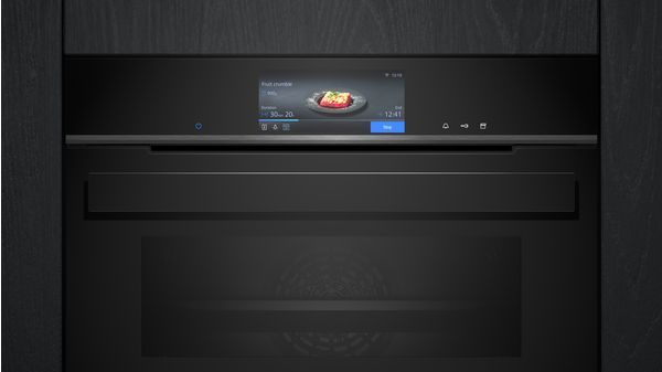 iQ700 Built-in oven with steam function 60 x 60 cm Black HS958GCB1 HS958GCB1-2