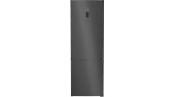 iQ300 Freistehende Kühl-Gefrier-Kombination mit Gefrierbereich unten 203 x 70 cm blackSteel KG49NXXCF KG49NXXCF-1