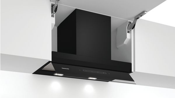 Integrierte Designhaube 60 cm Klarglas schwarz bedruckt, Schwarz CD33686 CD33686-1