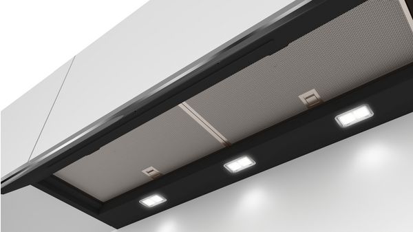 Integrated Design Hood 90 cm clear glass black printed, Black JD39BE60 JD39BE60-3