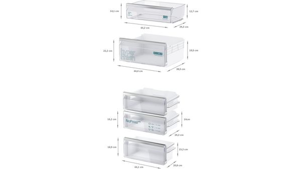 iQ300 Built-in fridge-freezer with freezer at bottom 177.2 x 54.1 cm flat hinge KI86NVF30G KI86NVF30G-10