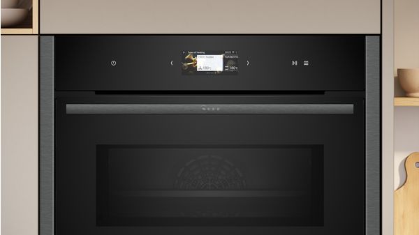 N 90 Built-in compact oven with microwave function 60 x 45 cm Graphite-Grey C24MS71G0B C24MS71G0B-2