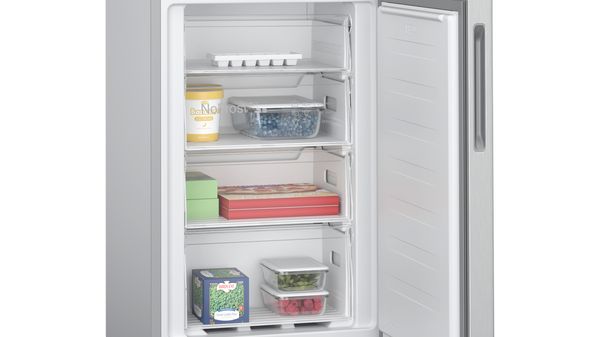 iQ100 free-standing fridge-freezer with freezer at bottom 182.4 x 55 cm Inox-look KG27NNLEAG KG27NNLEAG-5