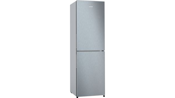 iQ100 free-standing fridge-freezer with freezer at bottom 182.4 x 55 cm Inox-look KG27NNLEAG KG27NNLEAG-1