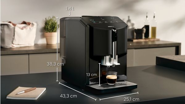 Helautomatisk kaffemaskin EQ300 Pianosvart TF301E09 TF301E09-3