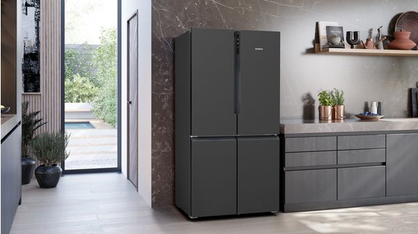 iQ300 Réfrigérateur multi-portes congélateur en bas 183 x 90.5 cm blackSteel - Acier inox noir KF96NAXEA KF96NAXEA-4