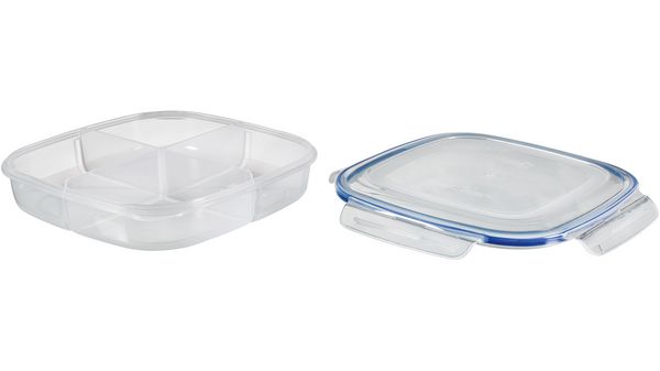 Frischhaltedose LocknLock Quadratische Classic To-Go Snackbox 1,35 L mit Deckel + 4er Einteilung 17008178 17008178-2