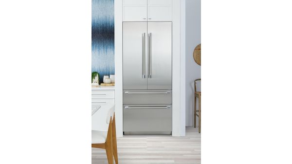 Freedom® Réfrigérateur combiné intégrable à portes françaises avec congélateur en bas 36'' Professional Inox T36BT120NS T36BT120NS-6