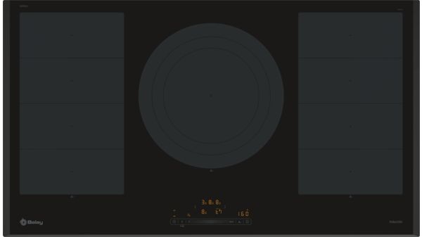 Placa de inducción 90 cm Negro, sin marco inoxidable 3EB999LH 3EB999LH-1