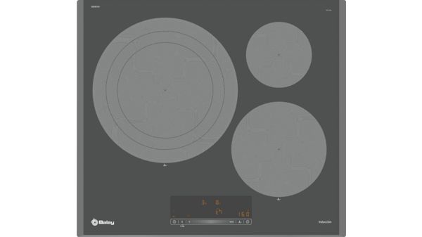 Placa de inducción 60 cm Gris antracita, sin marco inoxidable 3EB967AH 3EB967AH-1